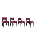 Set of 4 Bruno Chairs in Pink Fabric