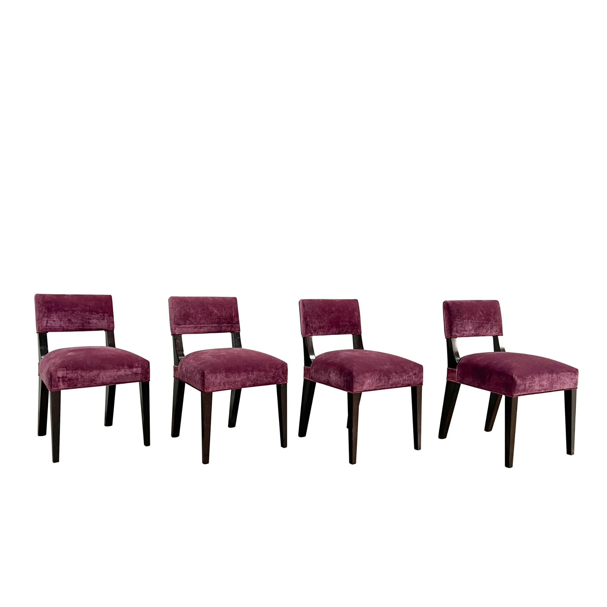Set of 4 Bruno Chairs in Pink Fabric
