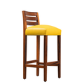 Renzo Stool in Yellow Leather