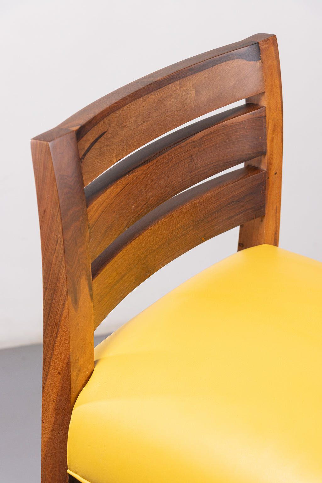 Renzo Stool in Yellow Leather