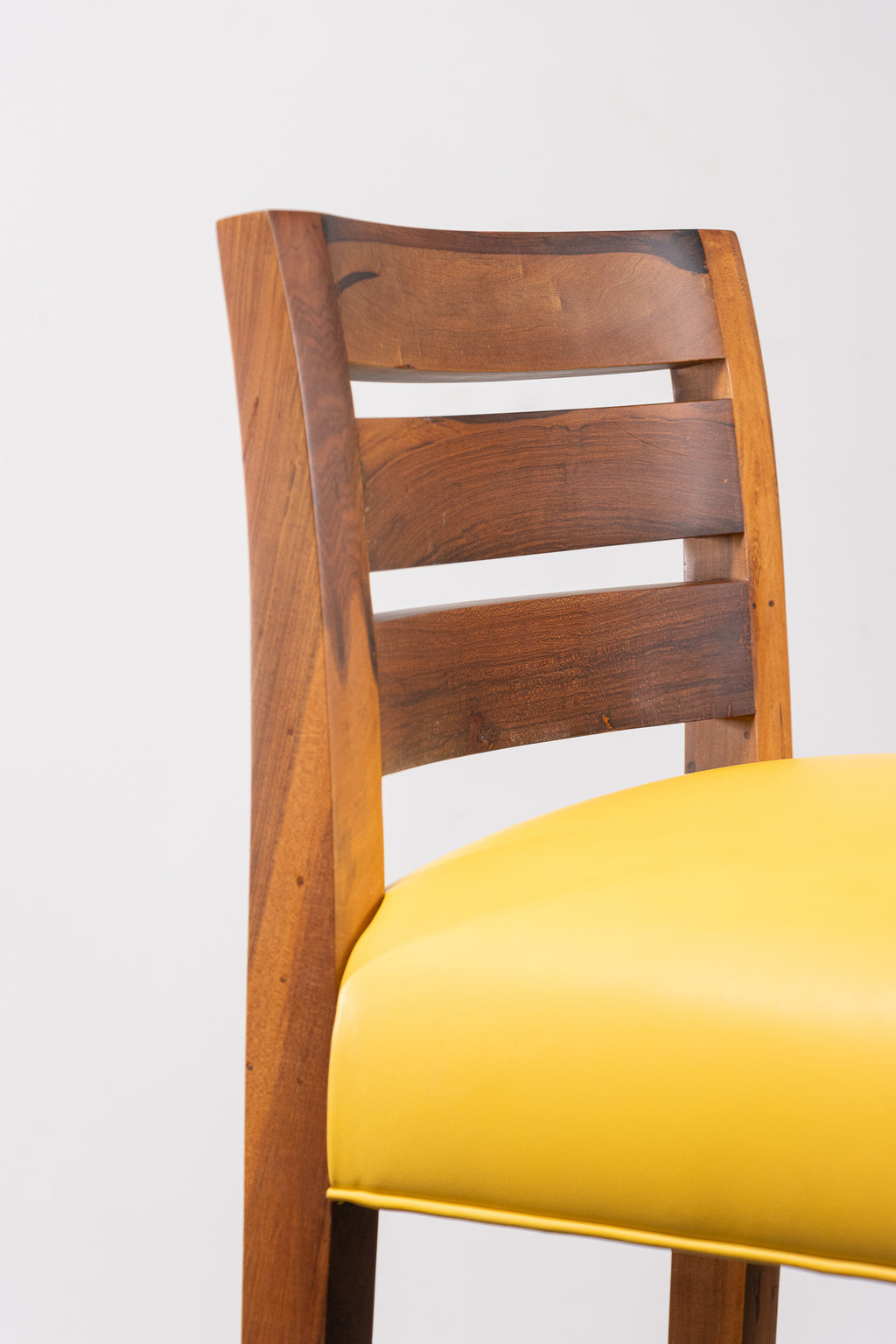 Renzo Stool in Yellow Leather