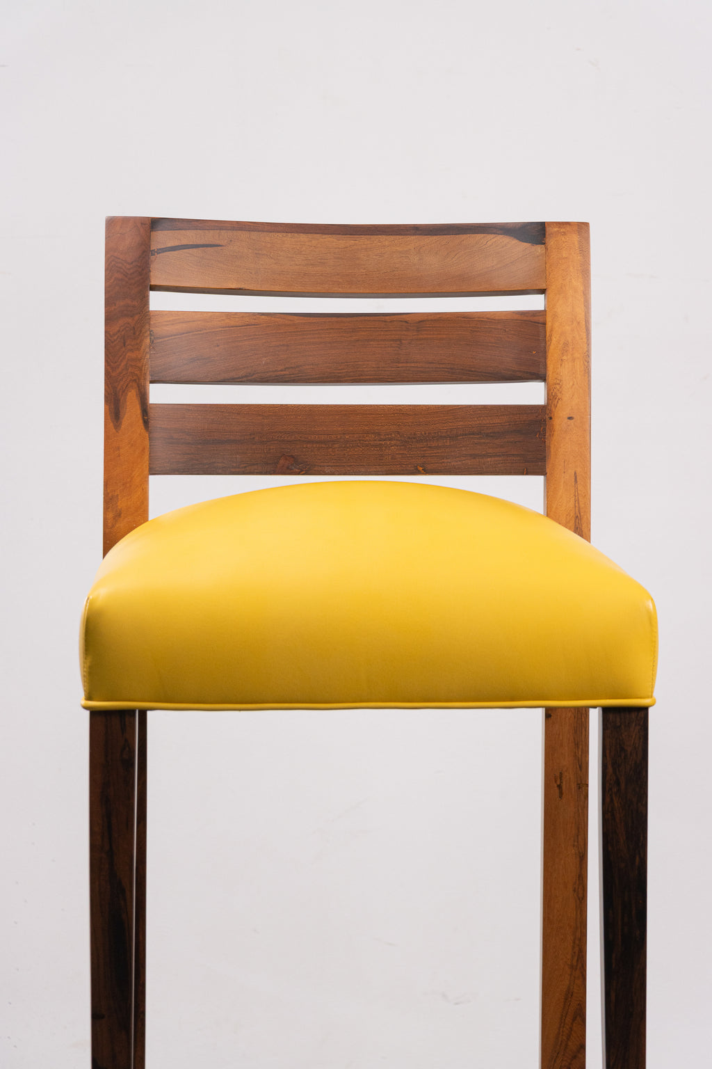 Renzo Stool in Yellow Leather