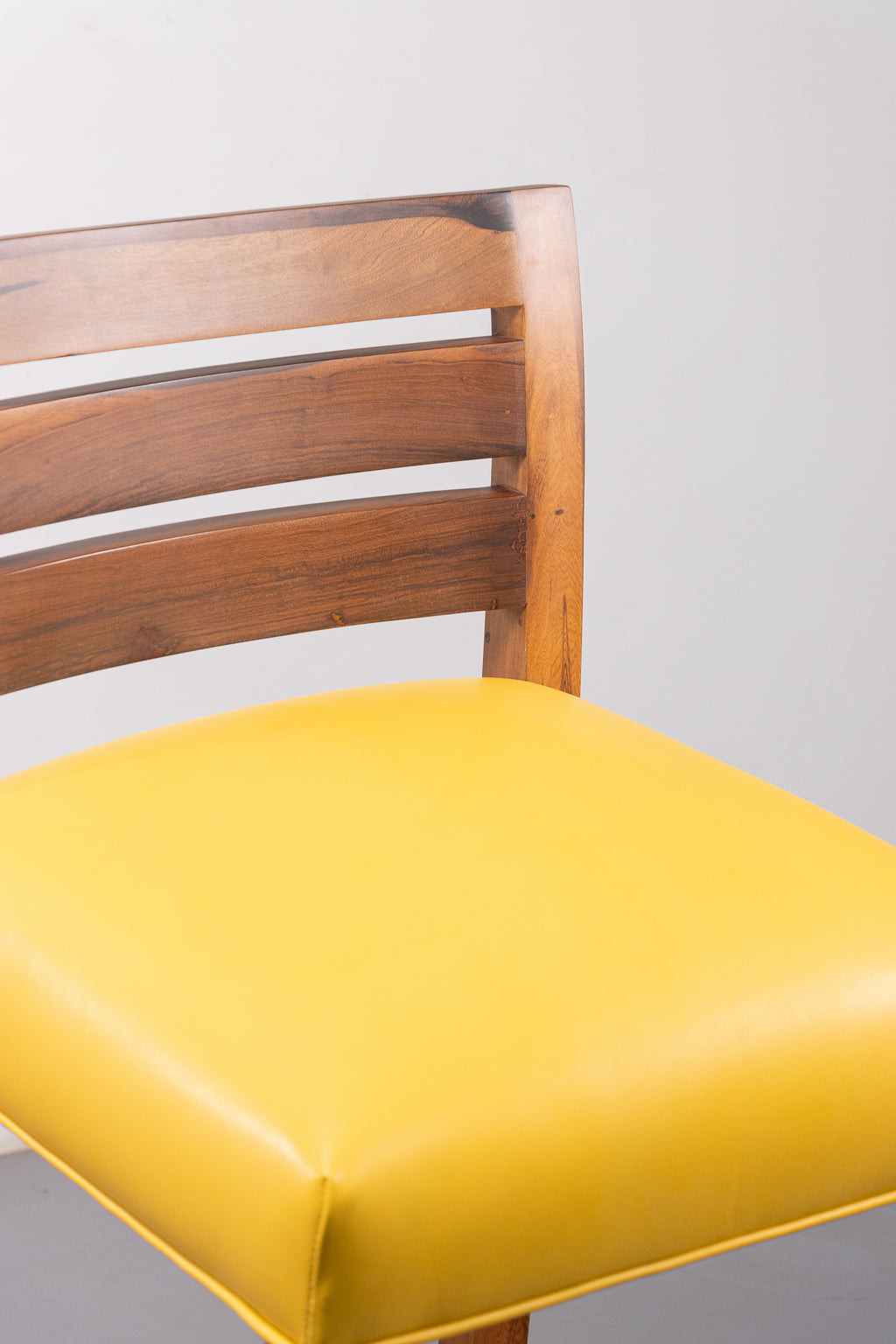 Renzo Stool in Yellow Leather