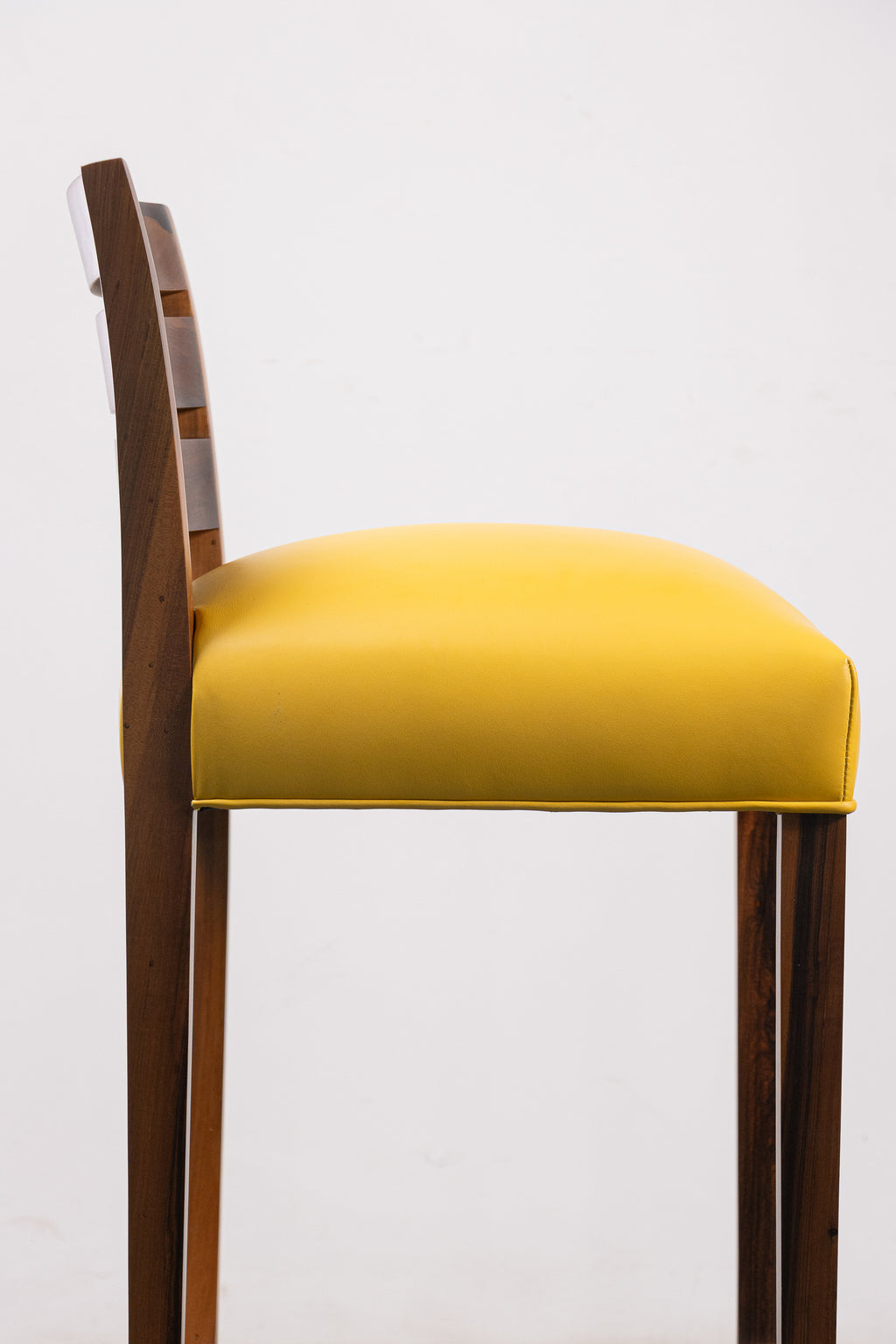 Renzo Stool in Yellow Leather