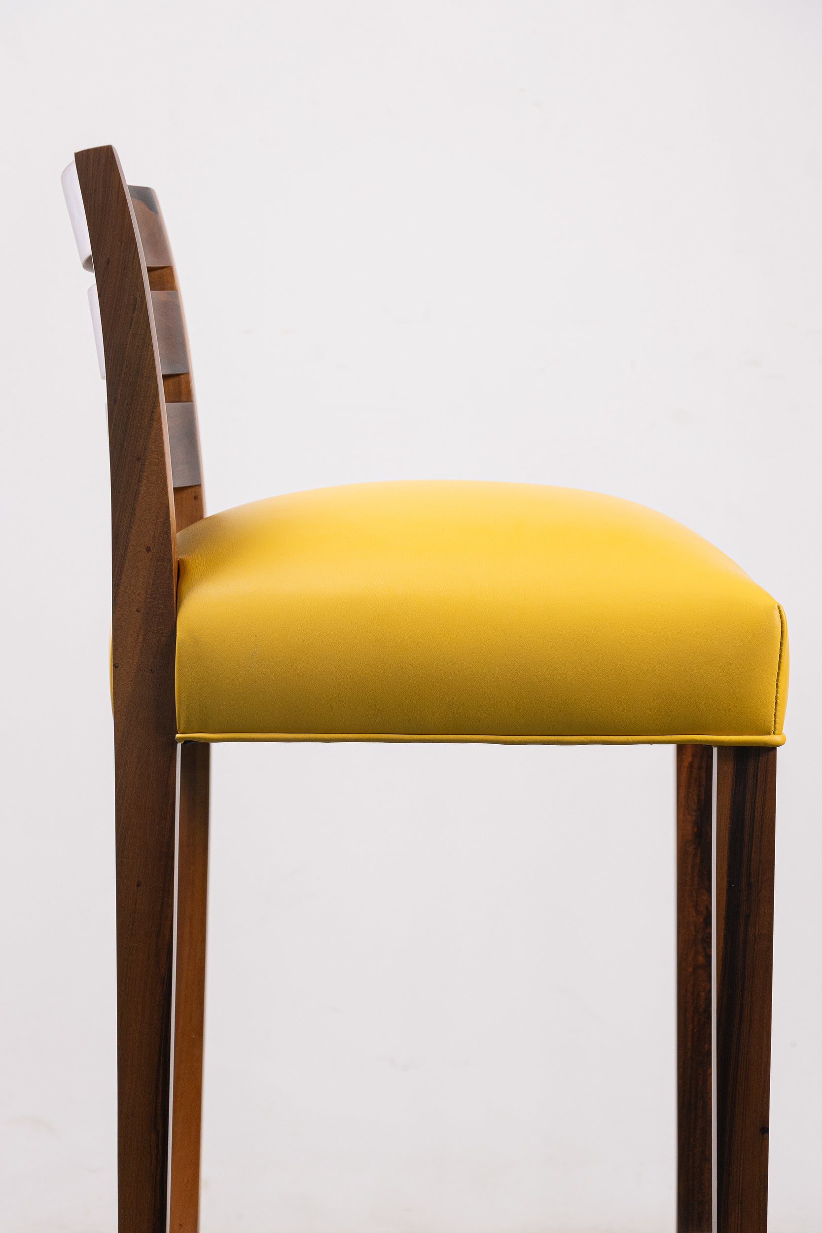 Renzo Stool in Yellow Leather