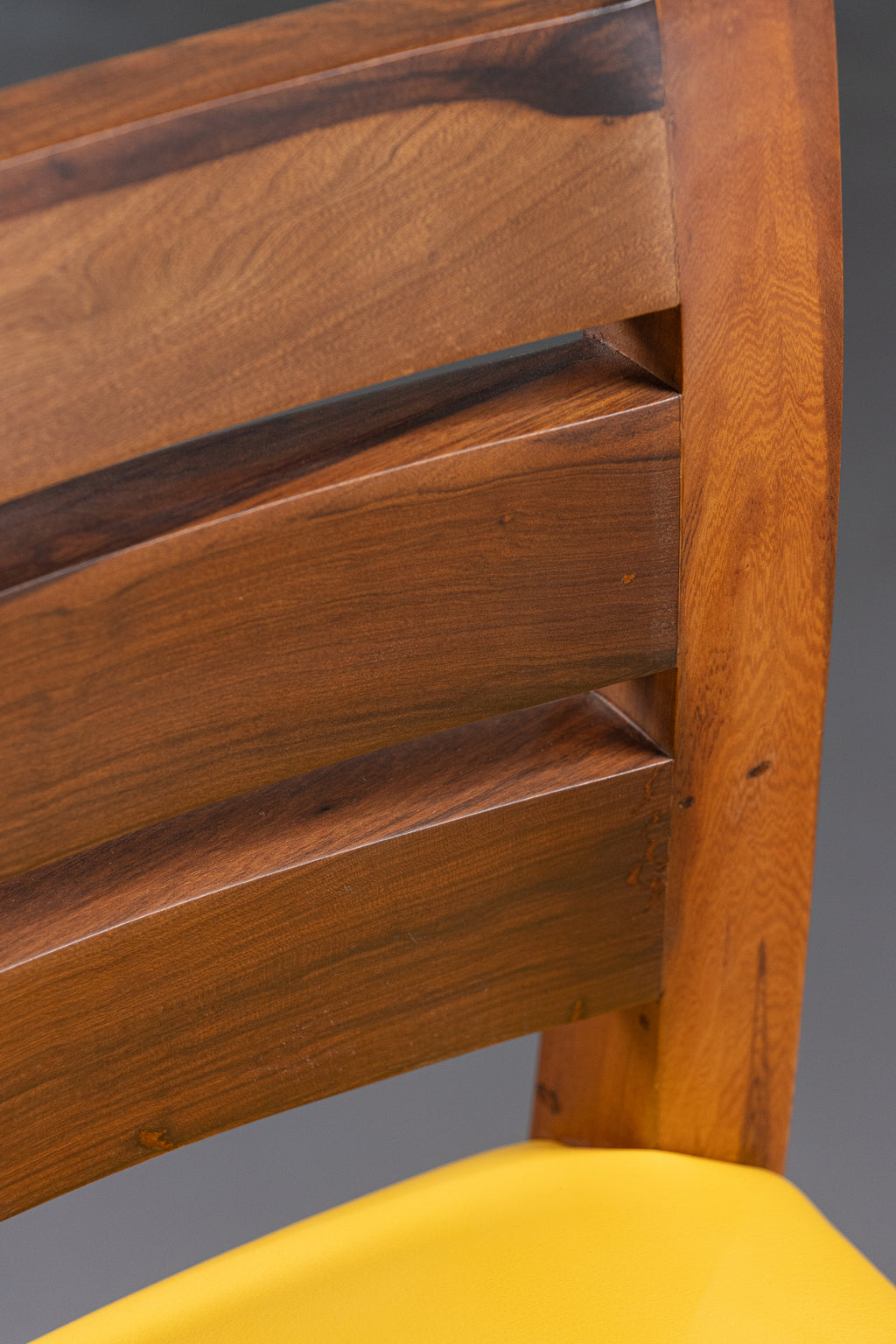 Renzo Stool in Yellow Leather
