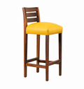 Renzo Bar Stool in Yellow Leather