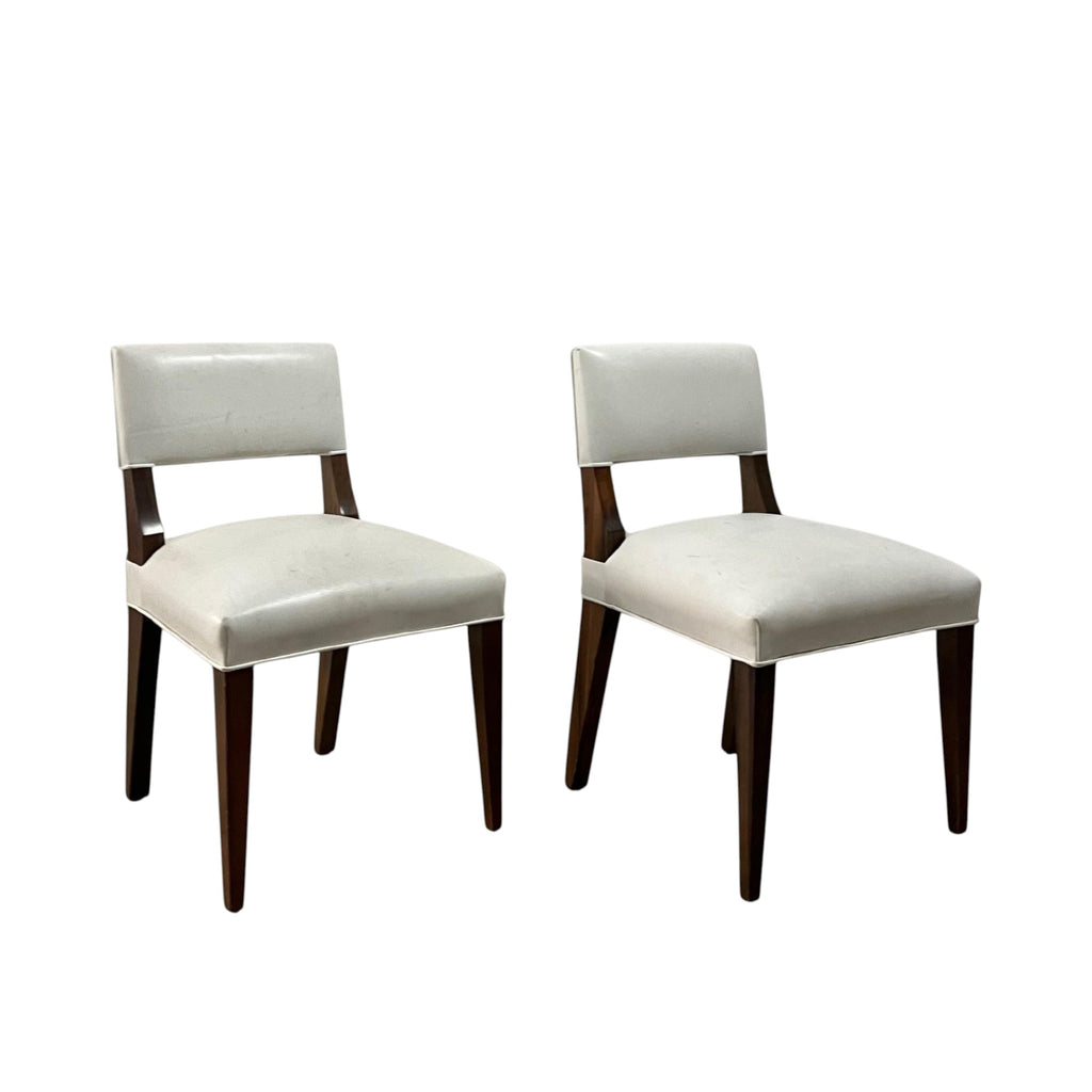 Set of 2 Bruno Chairs in White Leather