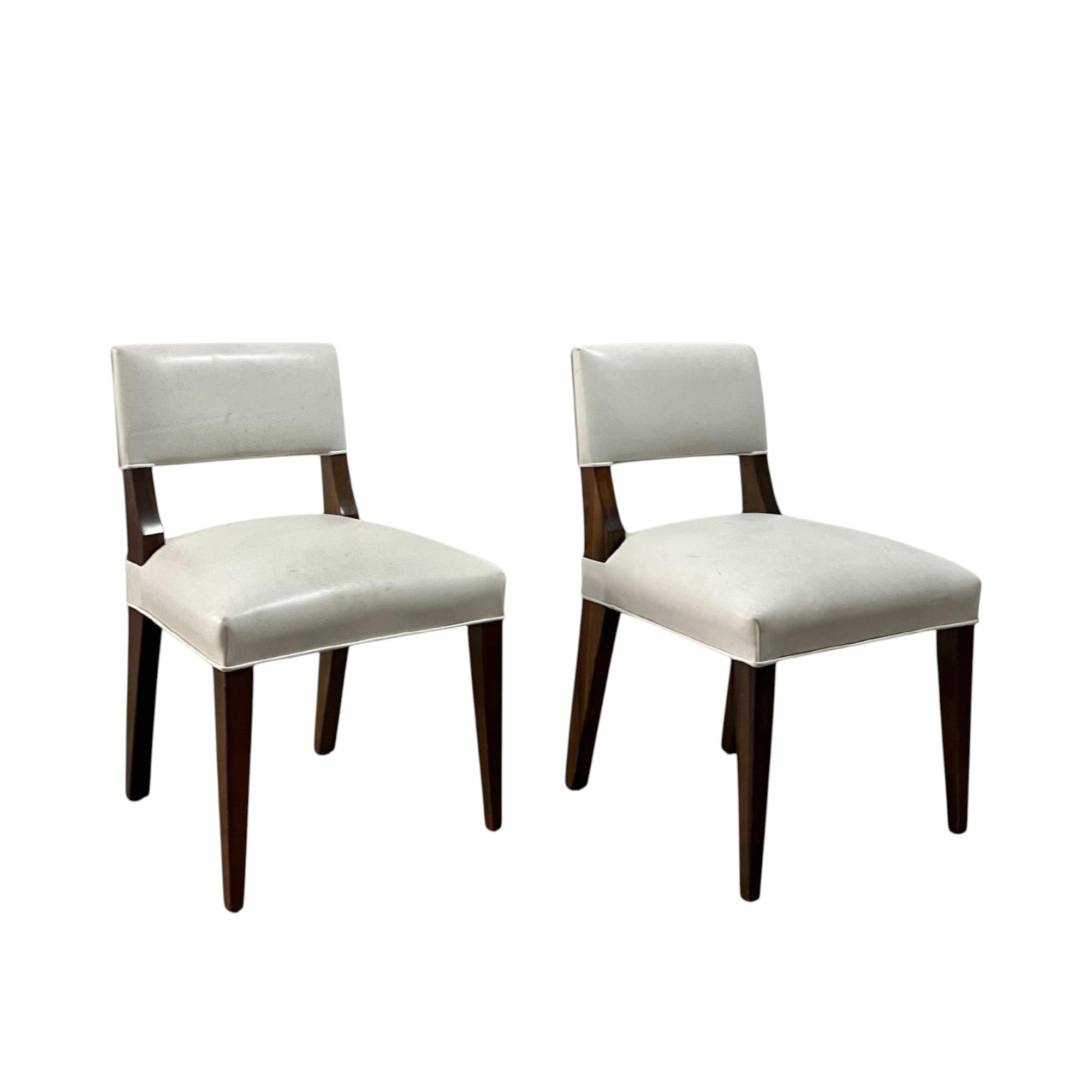 Set of 2 Bruno Chairs in White Leather