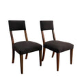 Set of 2 Luca Chairs in Black Fabric