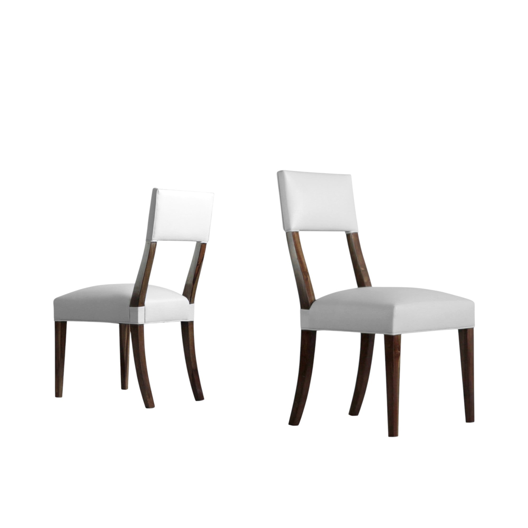 Set of 2 Luca Chairs in White Leather
