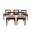 Set of 5 Umberto Chairs in Gray Fabric