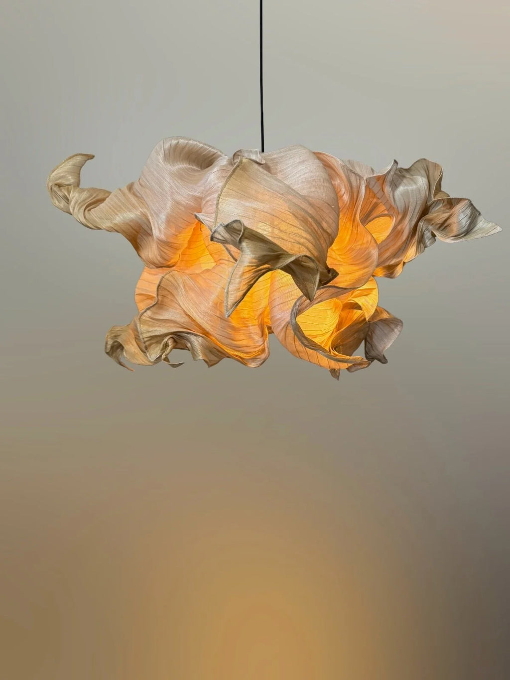 Supernova Round Pendant Light Hand-painted by Mirei Monticelli