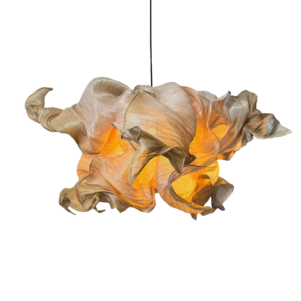 Supernova Round Pendant Light Hand-painted by Mirei Monticelli