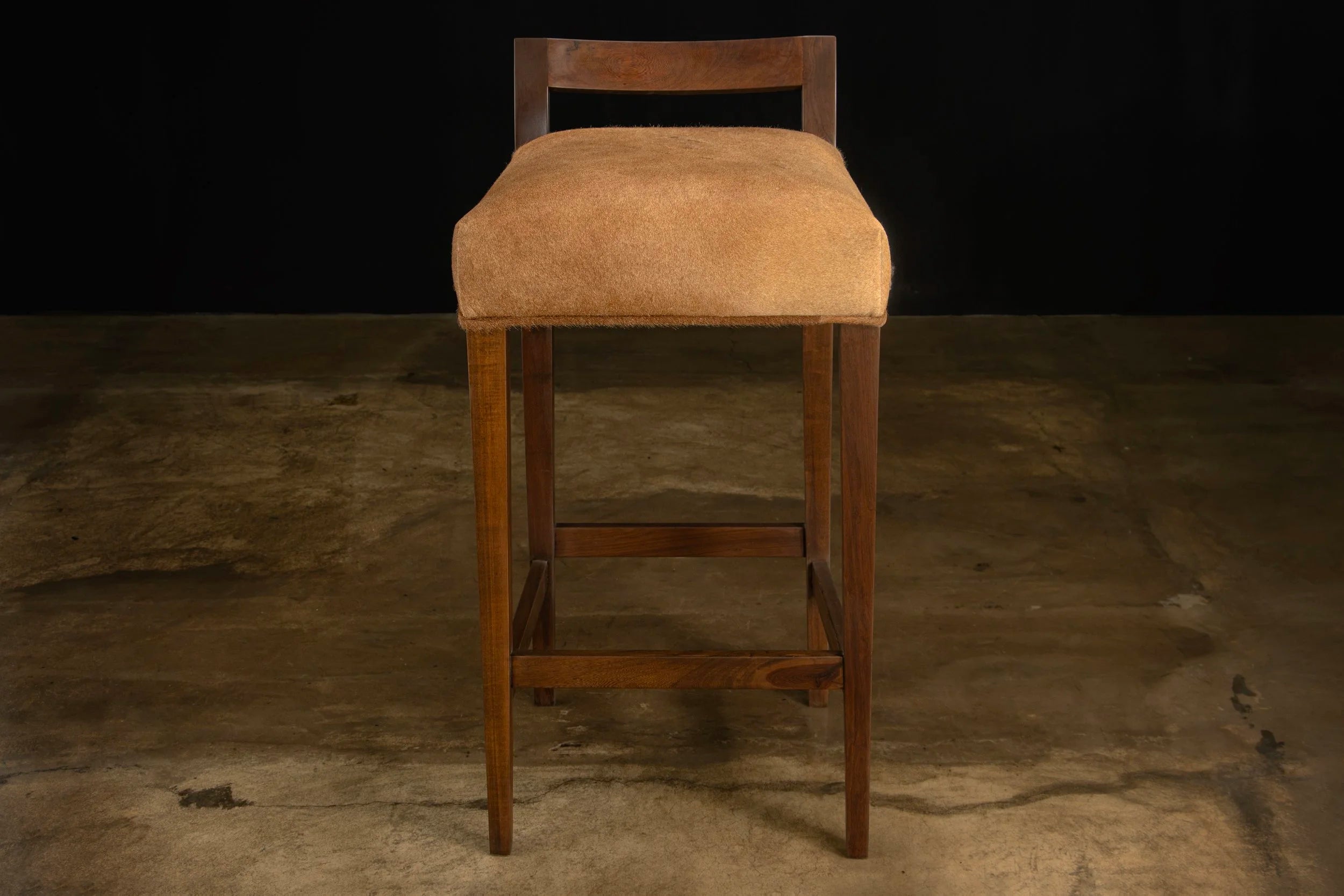 Umberto Stool in Hair Hide Leather