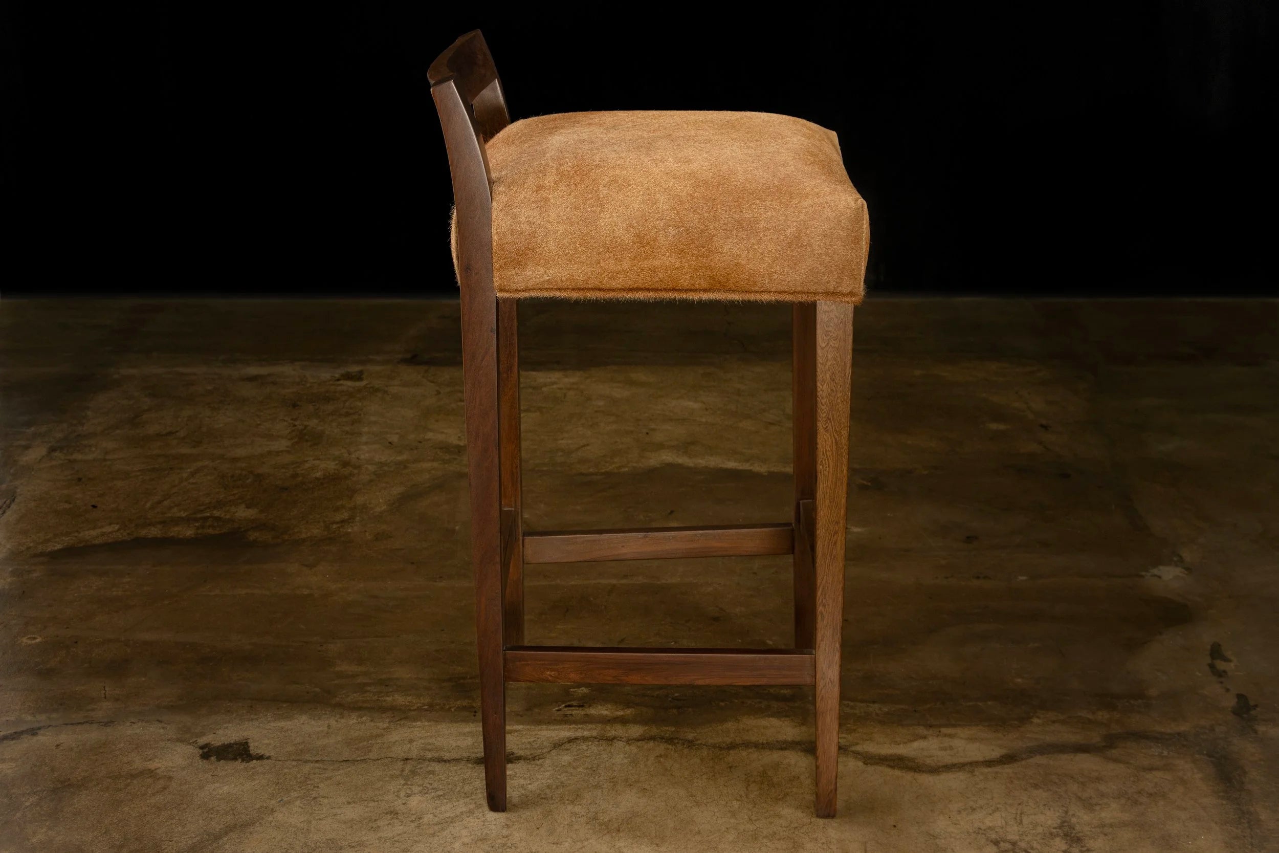 Umberto Stool in Hair Hide Leather