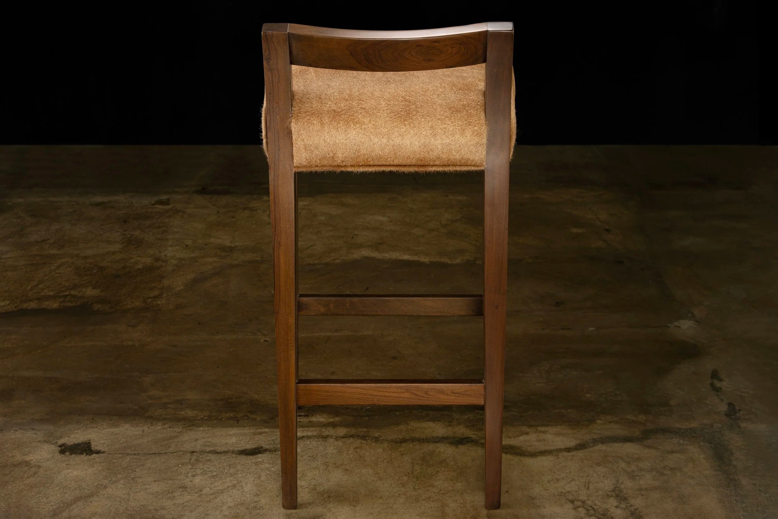 Umberto Stool in Hair Hide Leather
