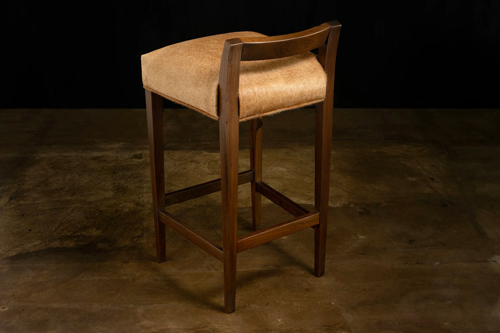 Umberto Stool in Hair Hide Leather