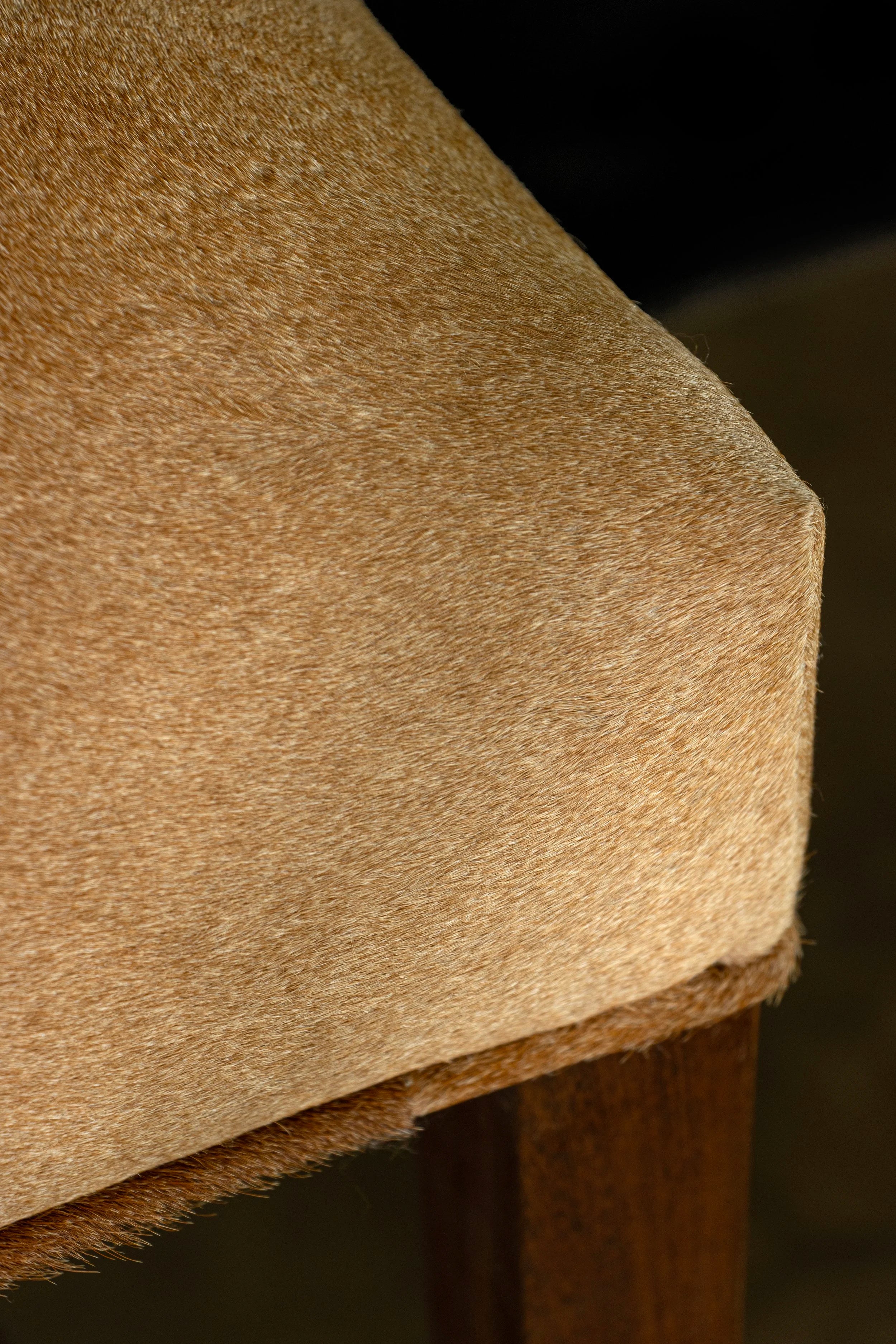 Umberto Stool in Hair Hide Leather