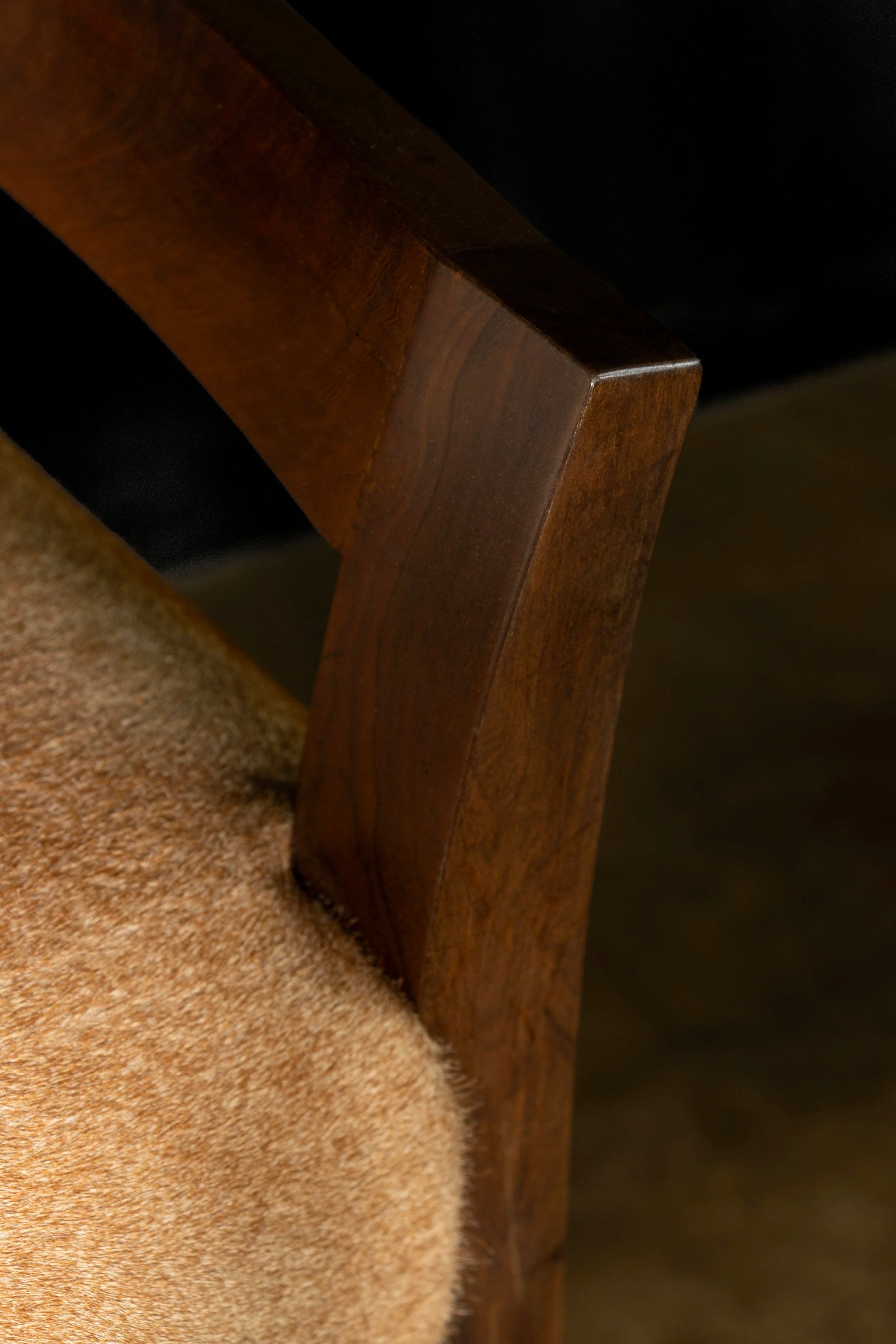 Umberto Stool in Hair Hide Leather