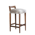 Umberto Stool in Gray Hair Hide Leather