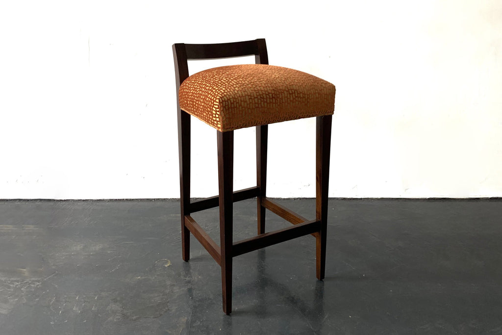 Set of 6 Umberto Stools in Orange Fabric