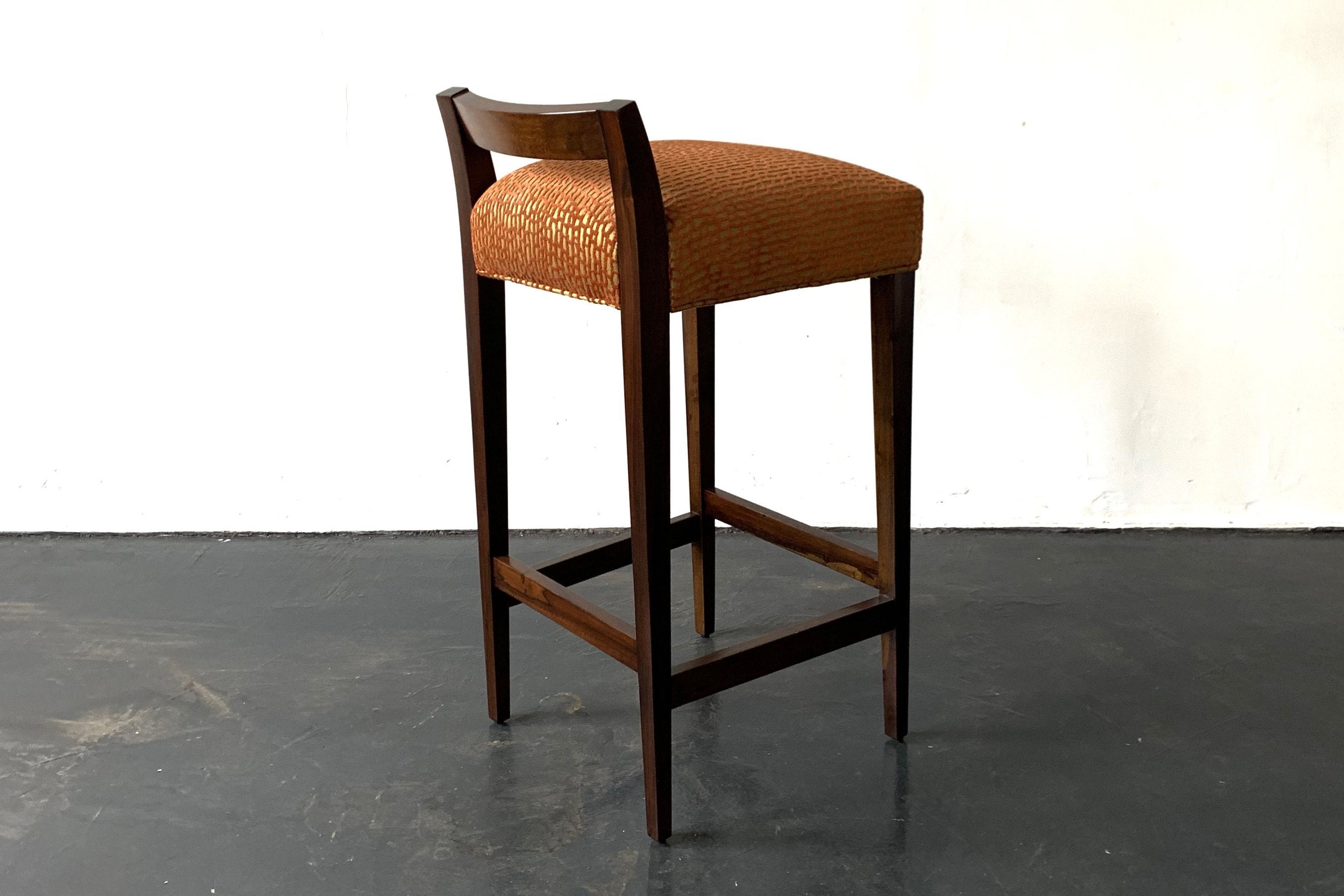 Set of 6 Umberto Stools in Orange Fabric