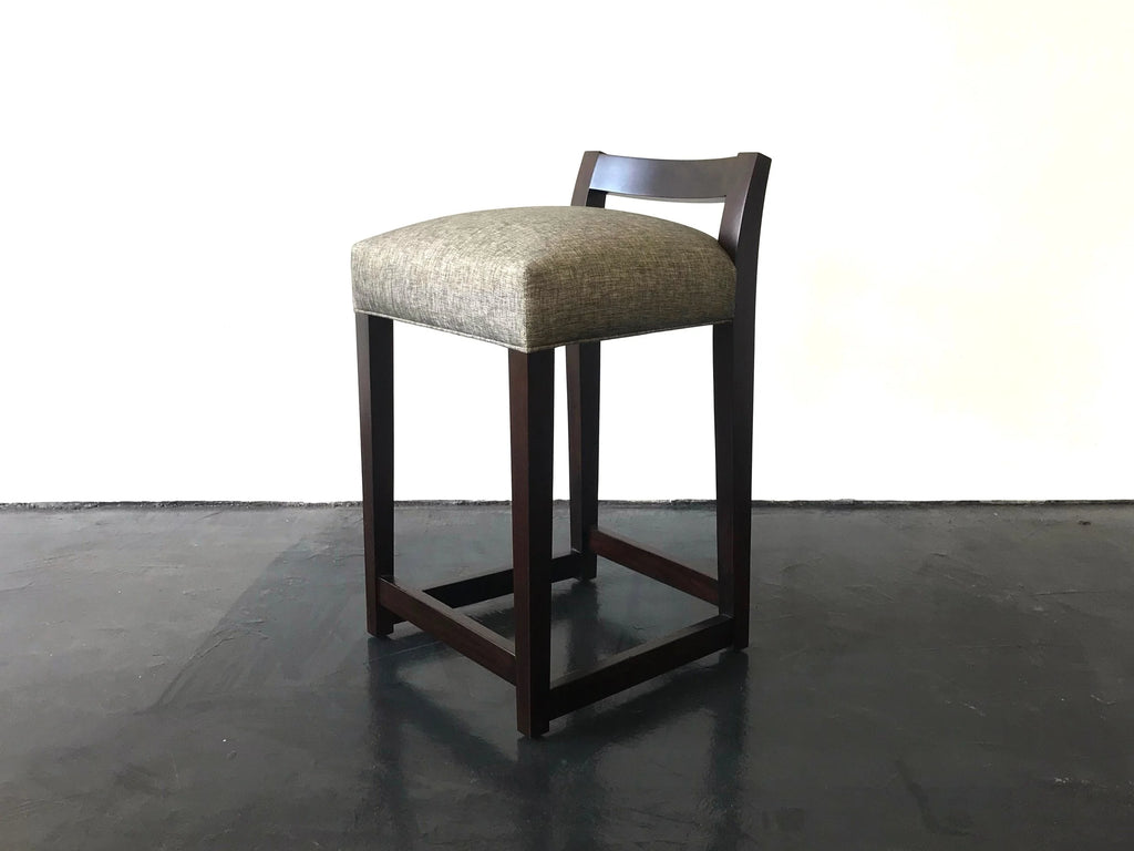 Set of 4 Umberto Counter Stools in Gray Fabric