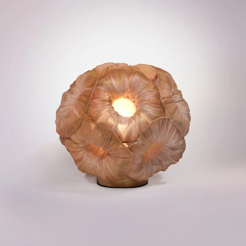 Anemone Hand-Painted Small Table Lamp from Mirei Monticelli