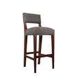 Bruno Stool in Gray Leather